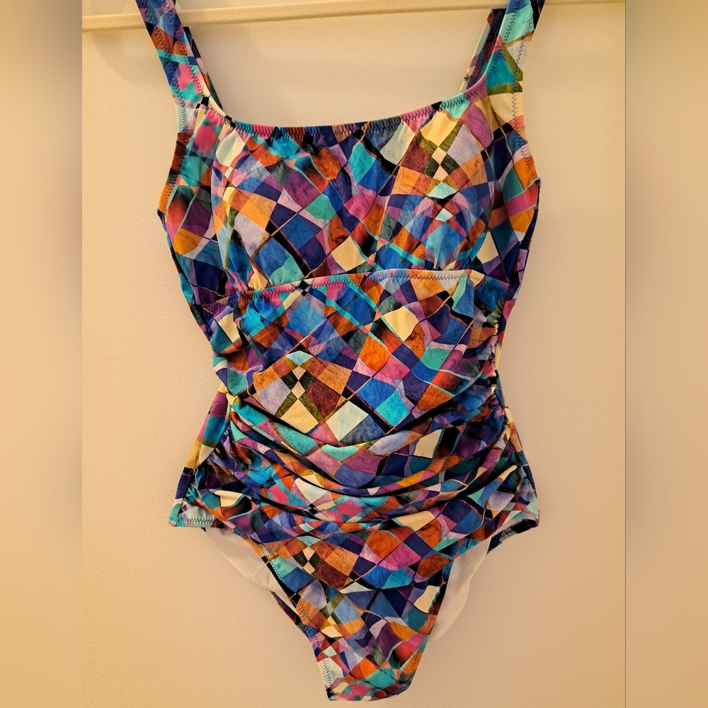 Profile By Gottex Blue and Purple One Piece Swimwear